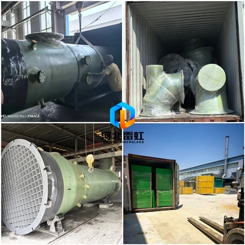 Customized FRP Scrubber Systems And Components Supplied For European Industri...